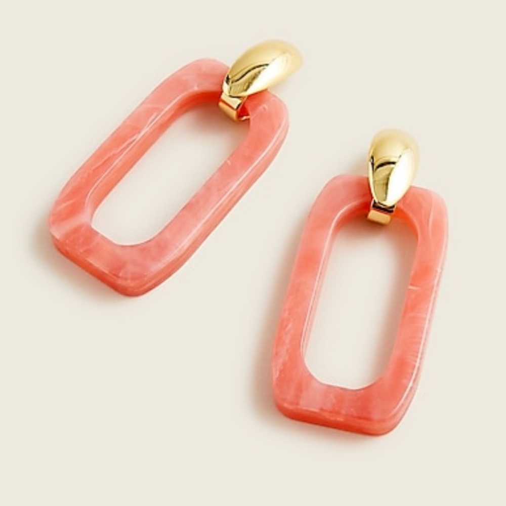 J.Crew NWT Made-in-Italy acetate rectangle earrings